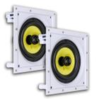 Par Arandela Caixa Som Jbl Ci6s Plus Alto Falante Quadrada 160w Embutir Gesso Branco