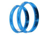 Par Aros em Alumínio Threeheads 21x185 e 18x250 Xre 300 Tornado Crf 230 Lander Ténéré Xr Dt Azul