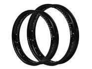 Par Aros em Alumínio Viper Motard 19x215 e 17x250 Bros 125 150 160 Xre 190 Crosser 150 Preto Brilho