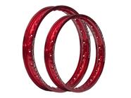 Par Aros em Alumínio Viper Street 21x185 e 18x250 Xre 300 Tornado Crf 230 Lander Ténéré Dt Vermelho