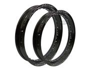 Par Aros em Alumínio Viper Street 21x185 e 18x250 Xre 300 Tornado Crf 230 Lander Xr Dt Preto Brilho