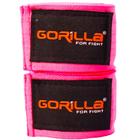 Par Bandagem Elástica Fita Atadura Protetora Esportiva 03 Metros Boxe Muay Thai Gorilla Cor Rosa