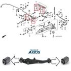 Par Bucha Do Braço Transversal traseiro Civic 1996 a 2000 Axios - Axios Monroe
