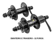 Par cubo shimano deore m475 32 furos p/ rotor 6 parafusos c/blocagem - 8v / 9v / 10v / 11v