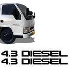 Par De Adesivo 4.3 Diesel Da Porta Caminhão Gmc 7 Ton 1996/