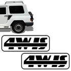 Par De Adesivos 4w Is Linha Gurgel Emblema Lateral Preto