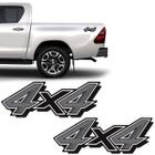 Par De Adesivos 4x4 Toyota Hilux 2021 Emblema Lateral Preto