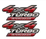 Par De Adesivos 4x4 Turbo Intercooler Hilux 2009 10 11 12