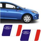 Par de Adesivos Bandeira País França Emblema Ford Decorativo
