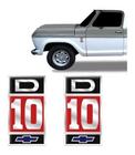 Par De Adesivos Emblema Pickup Gm Chevrolet D10 Lateral Fgc