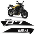 Par De Adesivos Laterais Tanque Yamaha Mt07 Preto