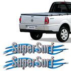 Par De Adesivos Super Surf Saveiro Parati Gol 2003/2008 Cinza