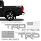 Par De Adesivos Trd Off Road EUA Hilux Emblema Lateral Cinza