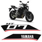 Par De Adesivos Yamaha Mt-07 Preto Vermelho - Genérico