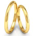 Par De Alianças Casamento Ouro 416k  3mm Abaulada-Garantia Eterna!!!