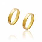 Par de Aliança Noivado/Casamento Ouro 750/18k - Catania 10mm Chanfrada –  Trevisan Alianças