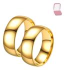 Par De Alianças Tungstênio 8mm Ouro 18k Casamento Noivado