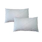 Par de Almofada  Retangular Suede Drapeada Baguete 30x50