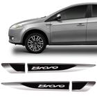 Par De Aplique Lateral Fiat Bravo 2011/2016 Emblema Resinado - SPORTINOX