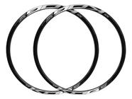 Par de Aro 29 MTB KOG Rims Aero Parede Dupla Freio Disco Cor:Preto+Branco