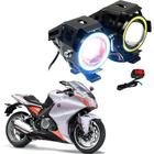 Par de Farol de Milha para Moto Honda VFR 1200F 2010 2011 2012 2013 Angel Eye U7 Mini - U7Led