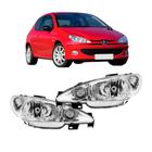 Par De Farol Peugeot 206 2004 2005 a 2011 Foco Simples Skywind