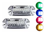 Par de Farol RGB AJK 9 Leds 3W - 8 Cores