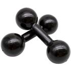 Par de Halter Bola Cotonete Ahead Sports Preto 2KG
