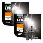 Par de Lâmpadas Ultra LED Titanium H11 + Par de Lâmpadas Ultra Led Titanium H4 6000k 12v 50w