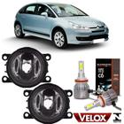 Par de milha citroen c4 2007 a 2012 vidro e super led 2d