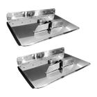 Par de Placas 12x24 em Aço Inox 316 Para Flap - REI MARINE