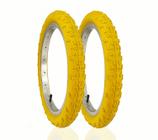 Par de Pneus Bike Aro 16 Parrudo Wind 16x1.75 (47-305) Amarelo - CINBORG