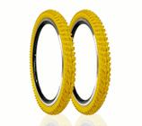 Par de Pneus Bike Aro 20 Parrudo Wind 20x1.75 (47-406) Amarelo - CINBORG