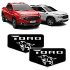 Par Emblema Adesivo Resinado Brasão Lateral Fiat Toro - Emblematech