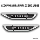 Par Emblema Adesivo Resinado Lateral Porta Vw T-Cross - Np Adesivos