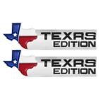 Par Emblema Adesivo Texas Edition Cromado C/ Preto 5 cm x 16 cm - Marçon