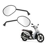 Par Espelho Retrovisor Gvs Preto Modelo Biz 125 Motos Honda Universal M10 - Xre 300 Falcon Cb 500 Cg Titan Fan Tornado Bros Biz