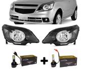 Par farol agile 2009 a 2013 montana mascara negra + super led - AI