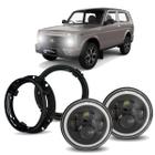 Par Farol Angel Eyes 60w + Suporte Lada Niva Lada Urban 