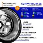 Par Farol Auxiliar Milha Lente Vidro Aro Prata C4 Lounge 2013 14 2015 2016 2017 2018 2019 2020 2021