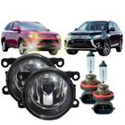 Par Farol Auxiliar Milha Mitsubishi Outlander 2007 a 2019 Lente em Vidro + Lâmpadas H11