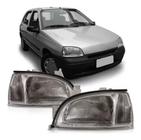 Par farol clio 1996 1997 1998 1999 máscara cromado