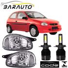 Par farol corsa 1994 a 2002 cromado super led 12/24v