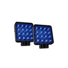 Par Farol De Milha 16 Led Lente Azul 48W Trator Pulverizador