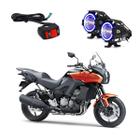 Par Farol de Milha Angel Eye U7 Azul para Moto Kawasaki Versys 1000 2012 2013 - LedAA