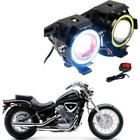 Par Farol de Milha Moto Honda VT 600C Shadow 1995 1996 1997 1998 1999 2000 2001 2002 até 2005 Angel Eye U7 Mini