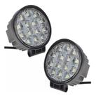 Par Farol De Milha Off-Road 14 Leds 42W 12V/24V Redondo