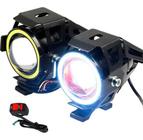 Par Farol De Milha Ultra Led para Motos U7 Mini 30w 12v Auxiliar Moto - LedAA