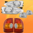 Par Farol Fiat Strada 99 2000 Farol Duplo + Pisca + Lanterna