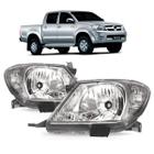 Par farol hilux srv 2009 a 2011 foco simples pisca cristal